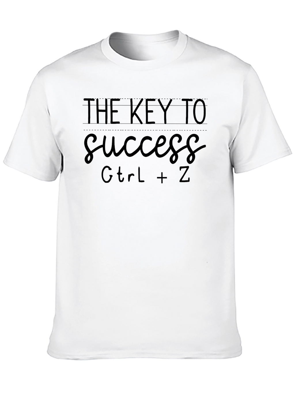 The Key to Success Ctrl+Z Black T-Shirt