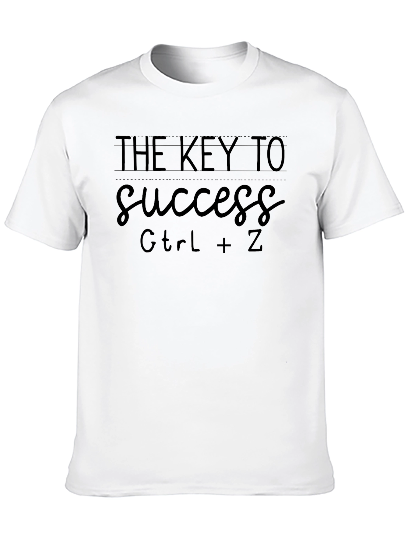The Key to Success Ctrl+Z Black T-Shirt
