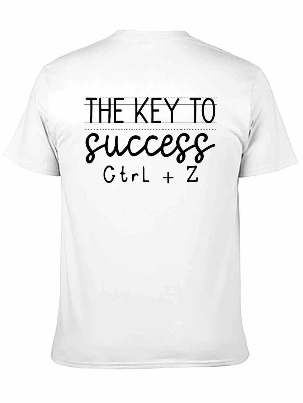 The Key to Success Ctrl+Z Black T-Shirt