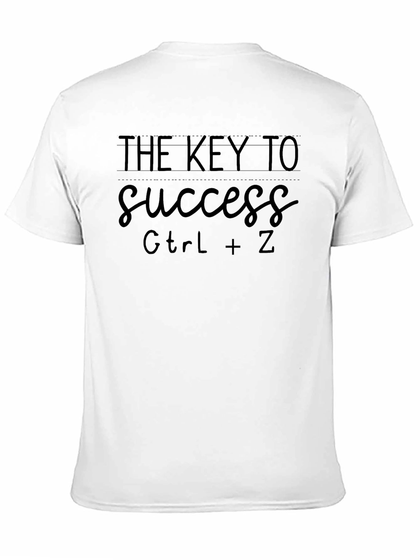 The Key to Success Ctrl+Z Black T-Shirt