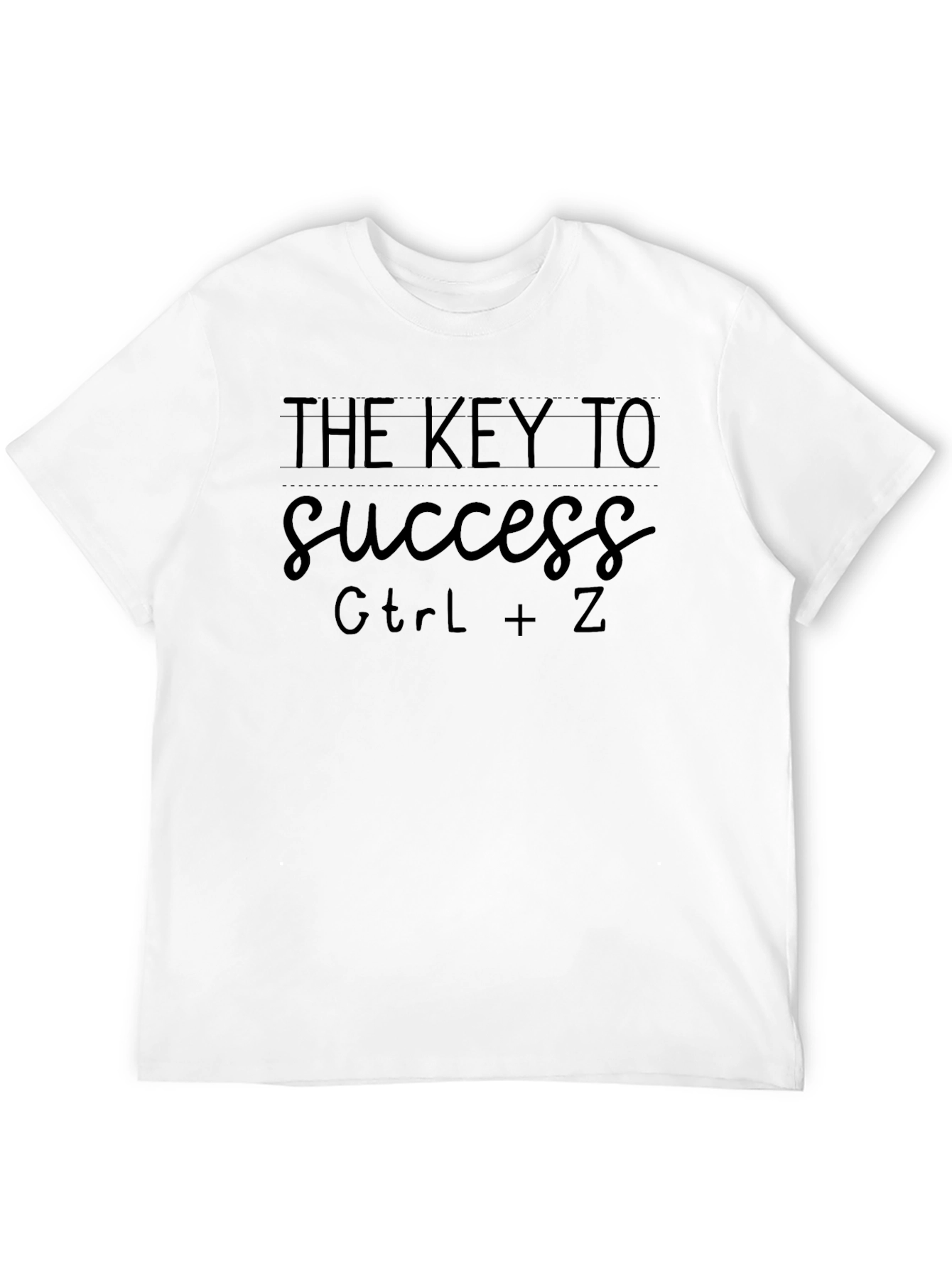 The Key to Success Ctrl+Z Black T-Shirt