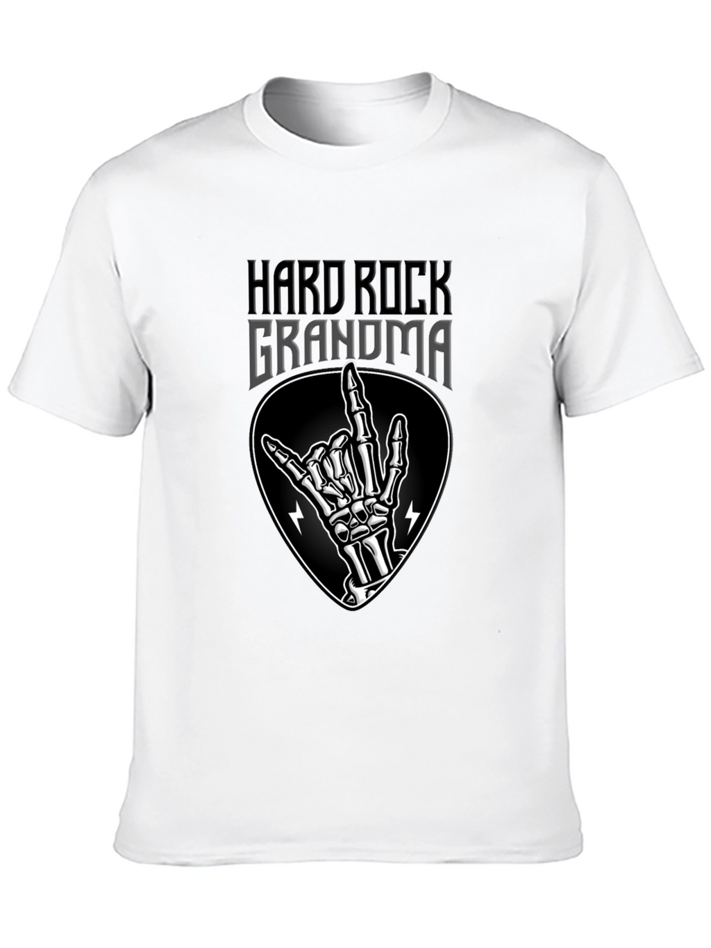 Hard Rock Grandma T-Shirt - Rocker Skeleton Hand Tee