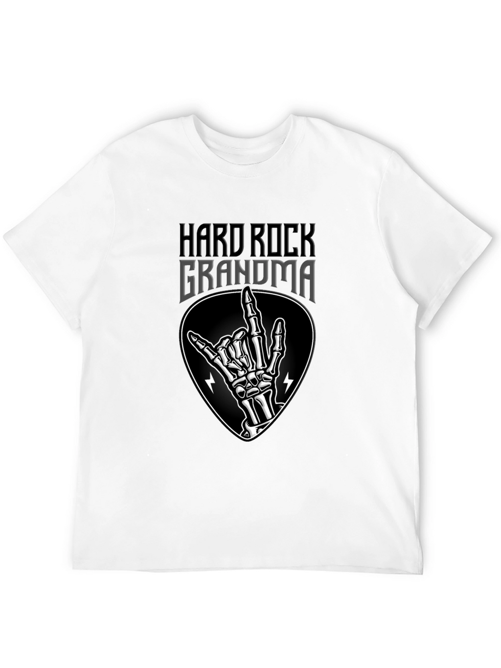 Hard Rock Grandma T-Shirt - Rocker Skeleton Hand Tee