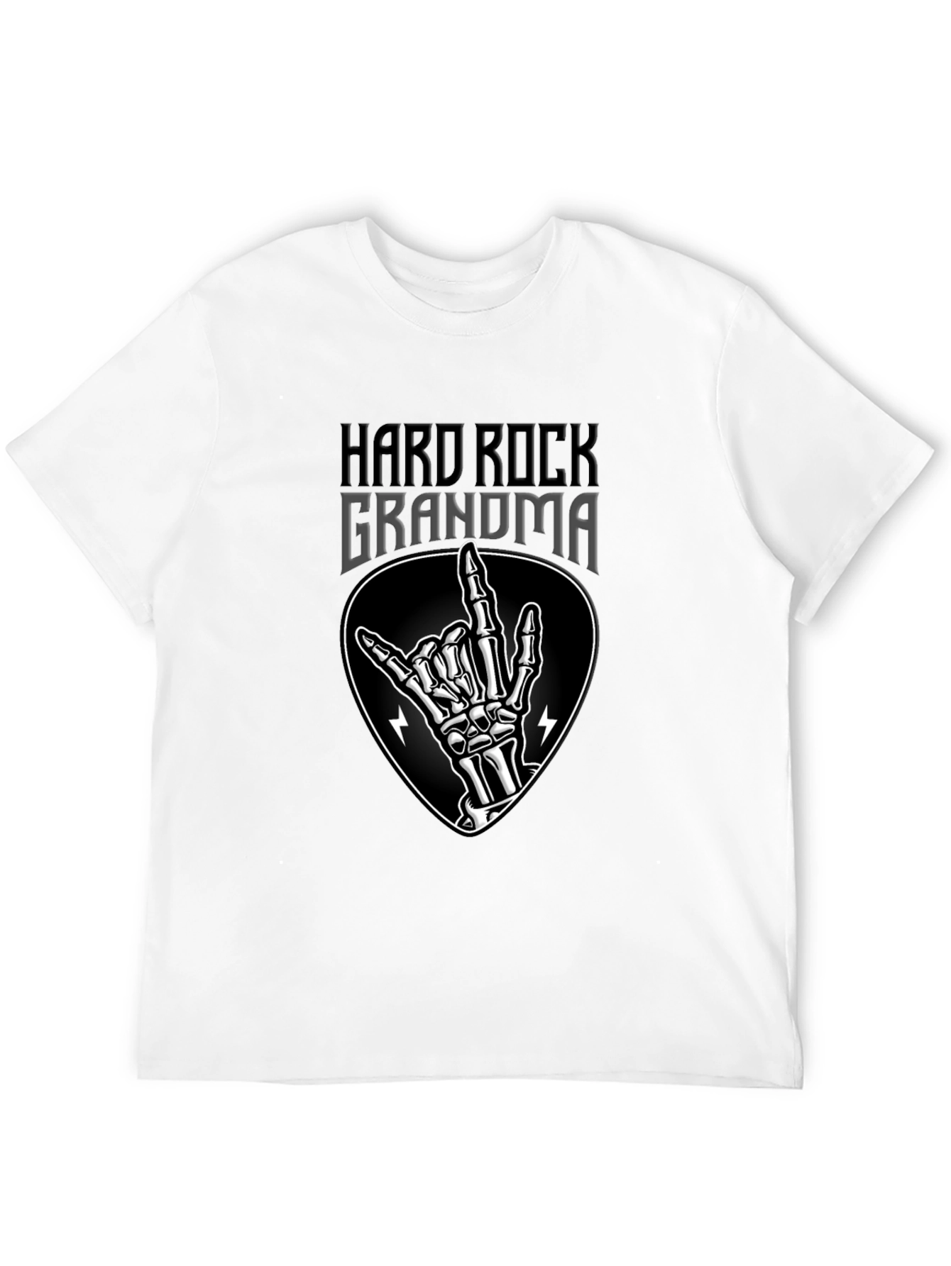 Hard Rock Grandma T-Shirt - Rocker Skeleton Hand Tee