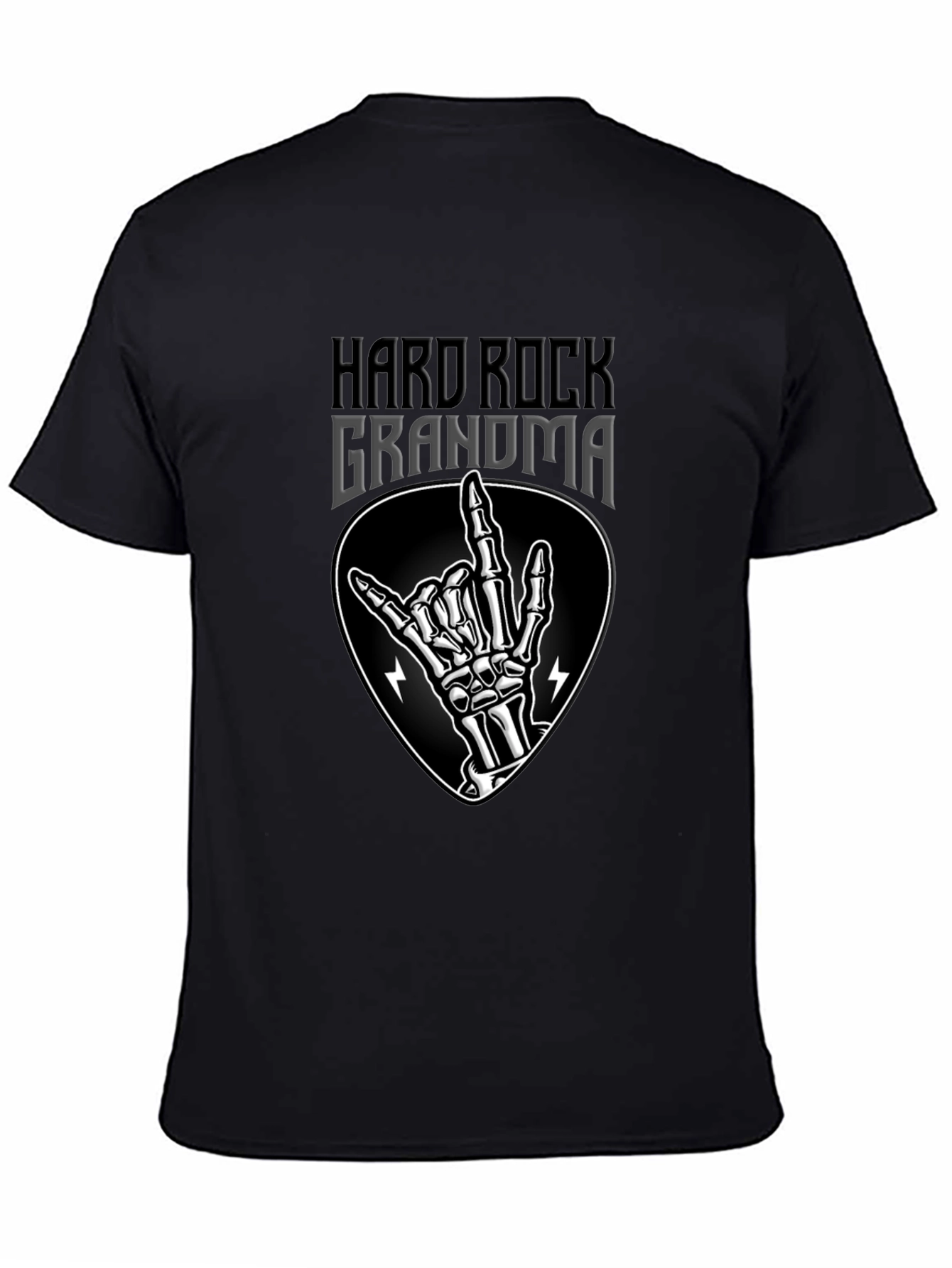Hard Rock Grandma T-Shirt - Rocker Skeleton Hand Tee