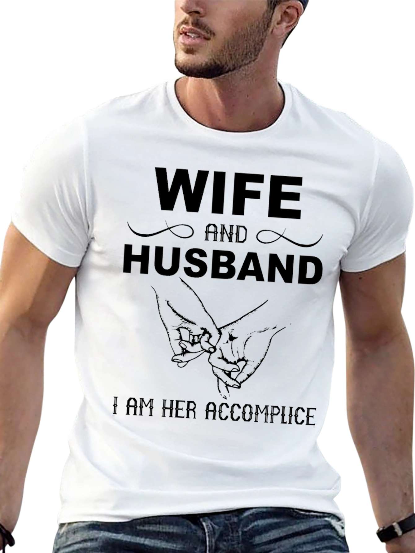 Wife and Husband Matching Tee: I am Her Accomplice