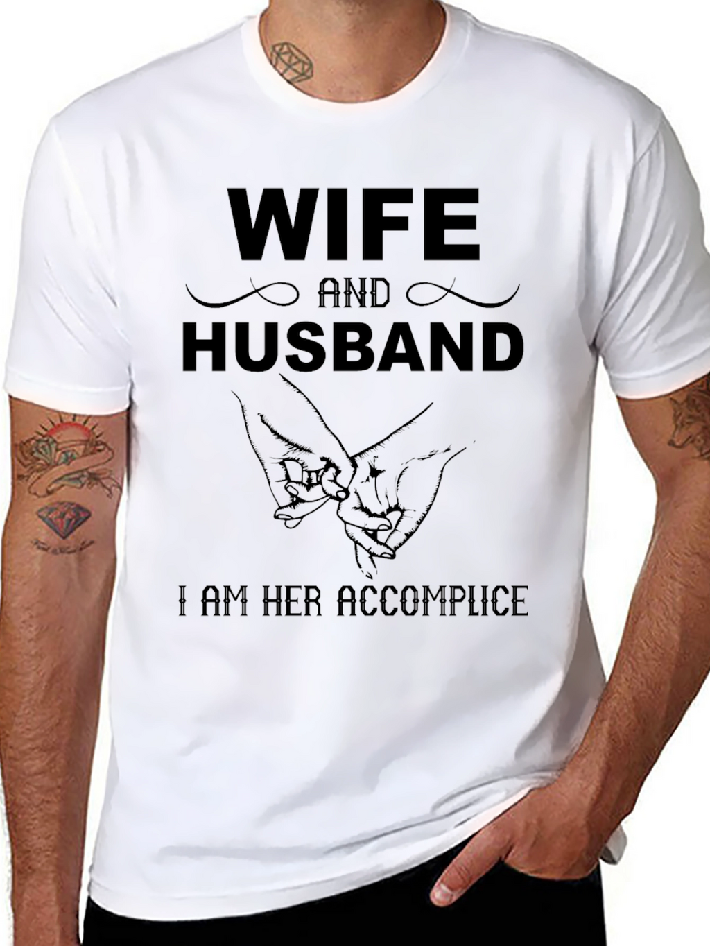 Wife and Husband Matching Tee: I am Her Accomplice