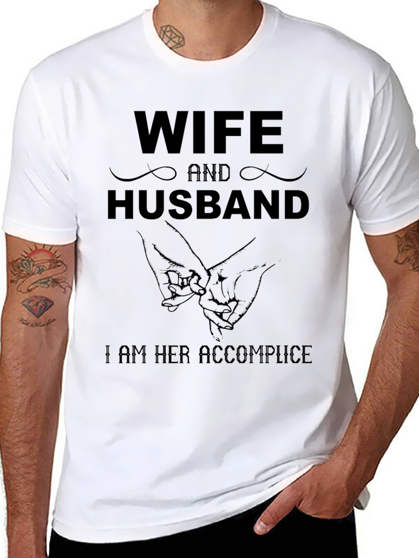 Wife and Husband Matching Tee: I am Her Accomplice