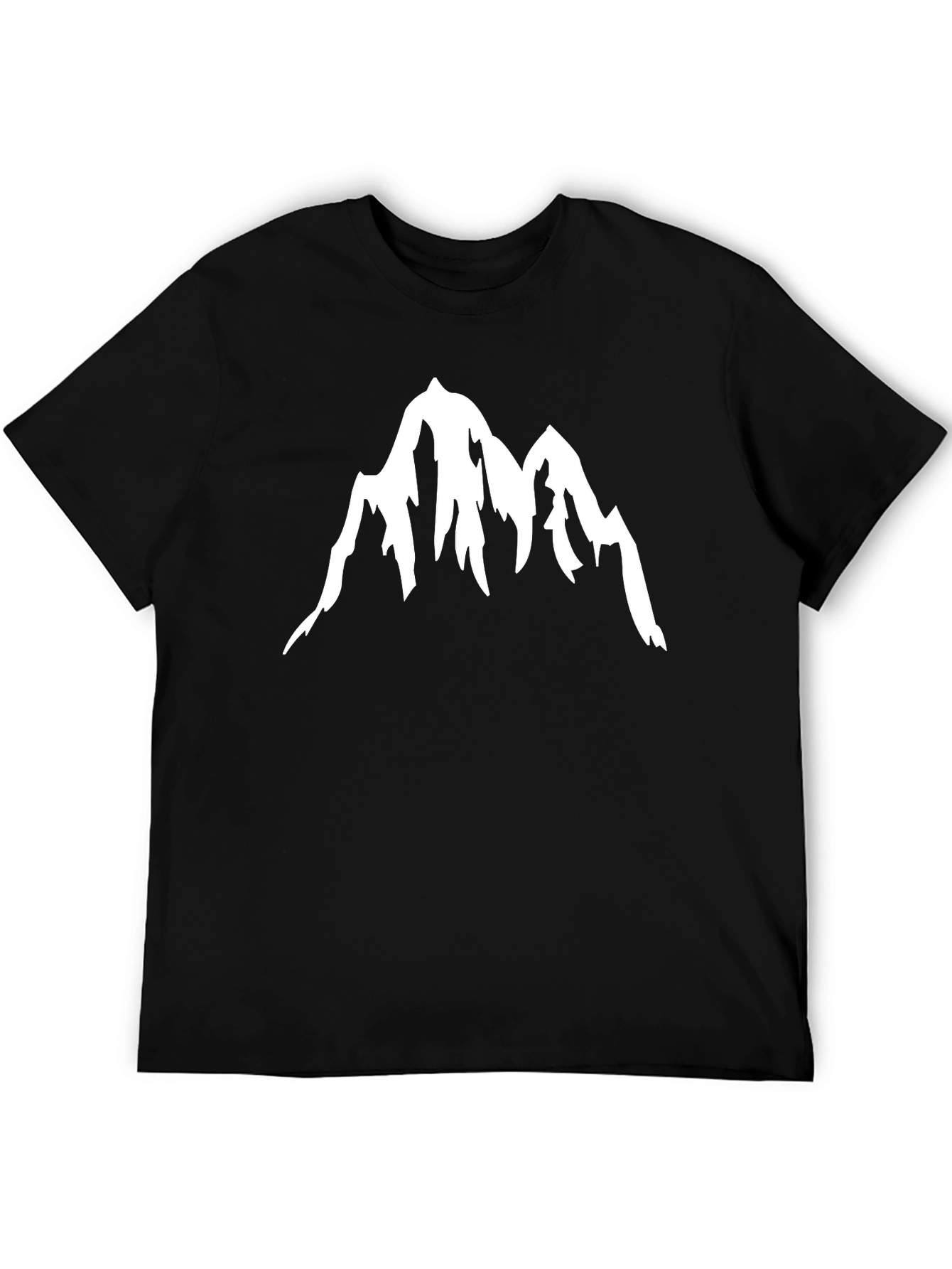 Mountain Peak Graphic Tee - Black Casual Shirt