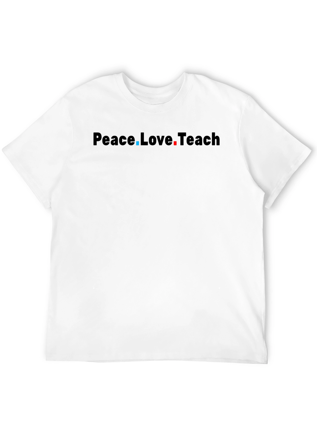 Peace Love Teach Black T-Shirt