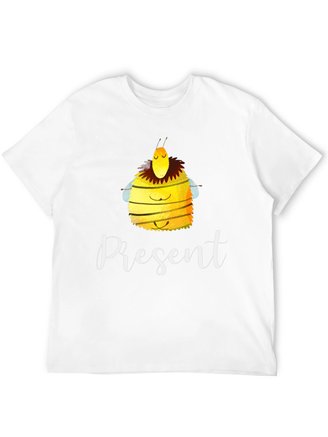 Present Bee Graphic T-Shirt - Black