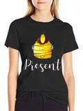 Present Bee Graphic T-Shirt - Black