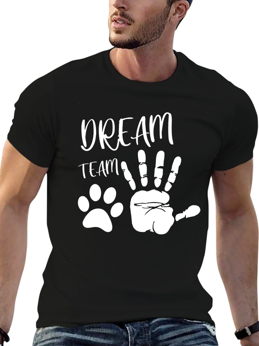 Dream Team Hand & Paw Print Graphic Tee