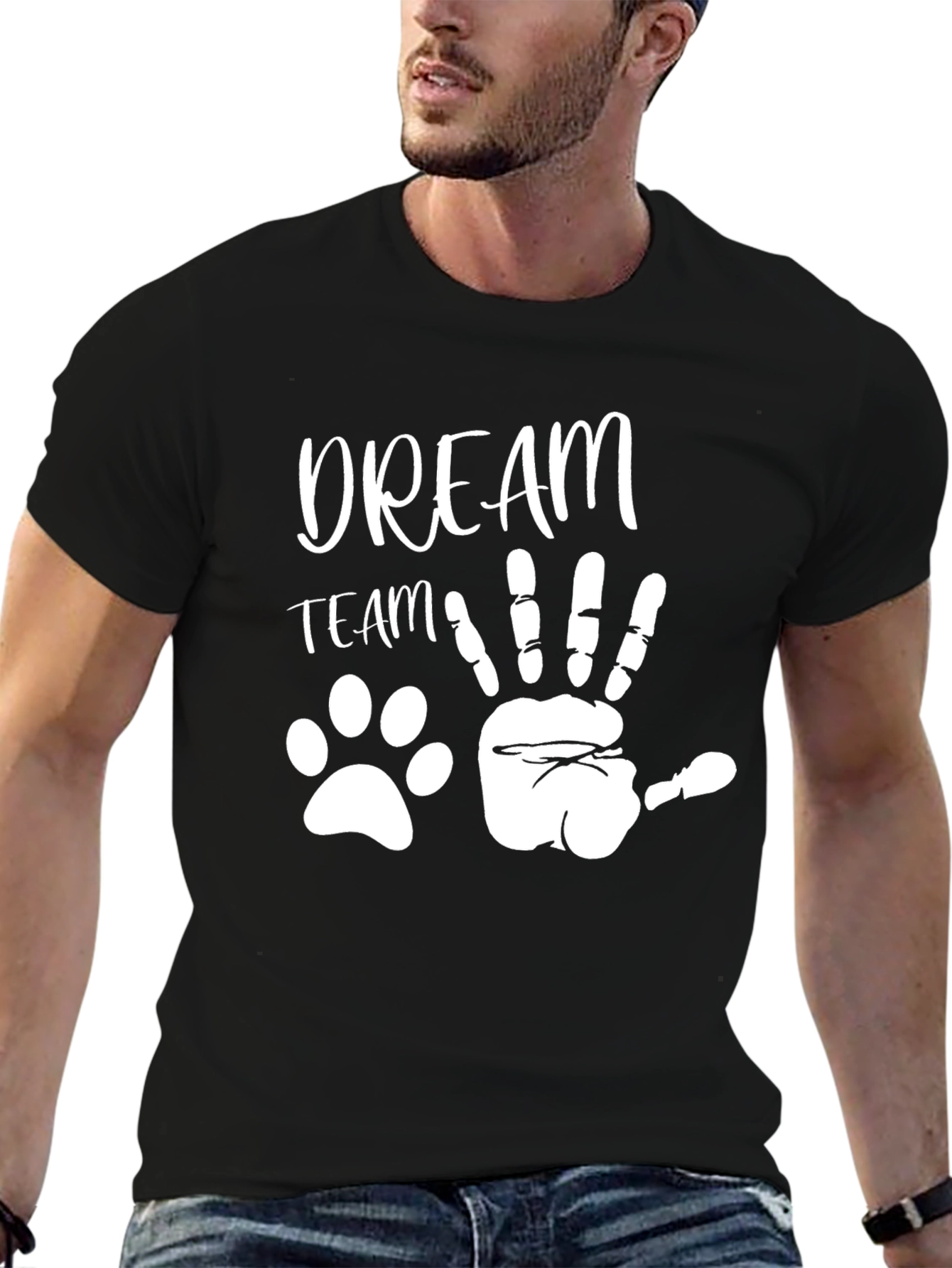 Dream Team Hand & Paw Print Graphic Tee