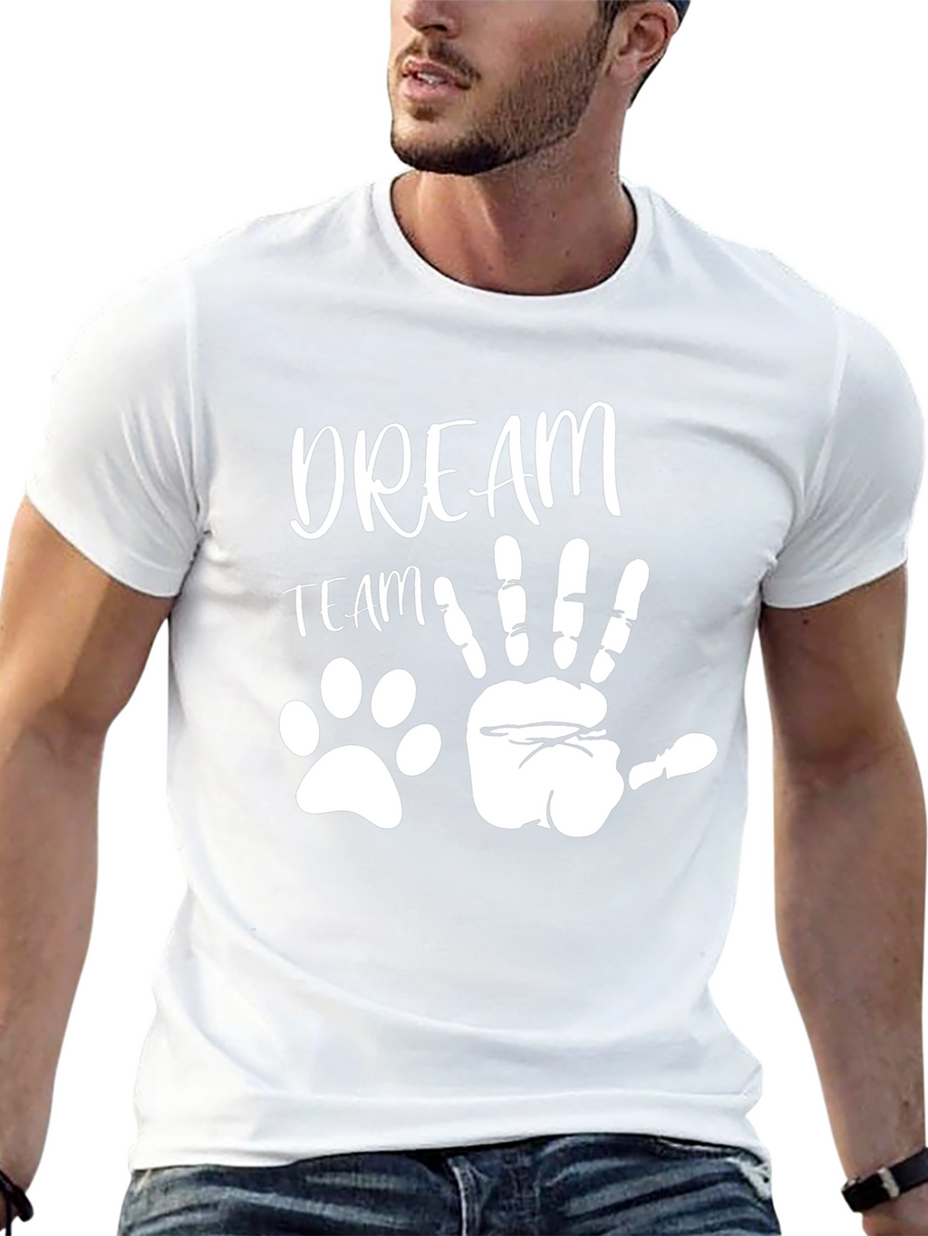 Dream Team Hand & Paw Print Graphic Tee
