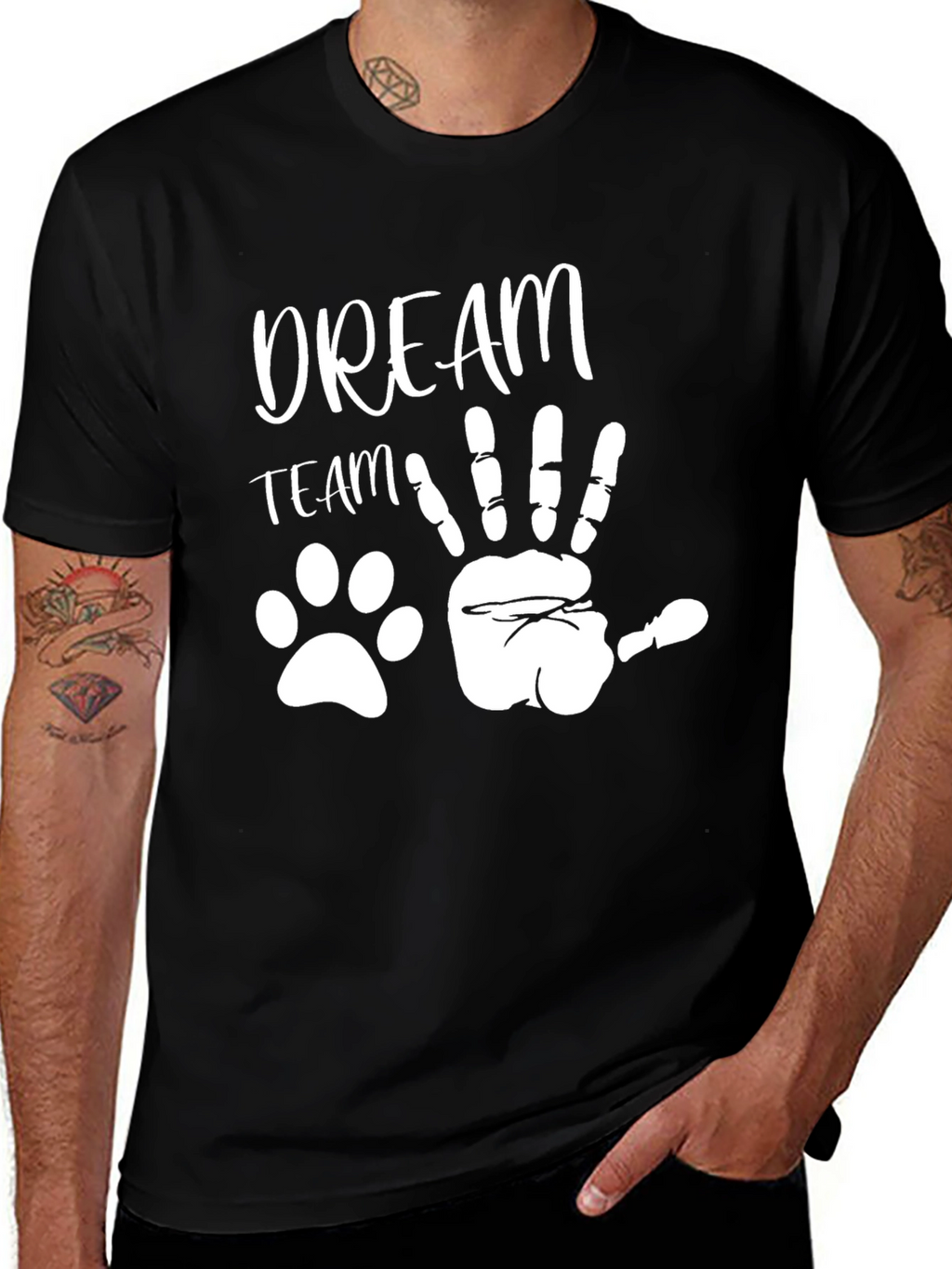 Dream Team Hand & Paw Print Graphic Tee