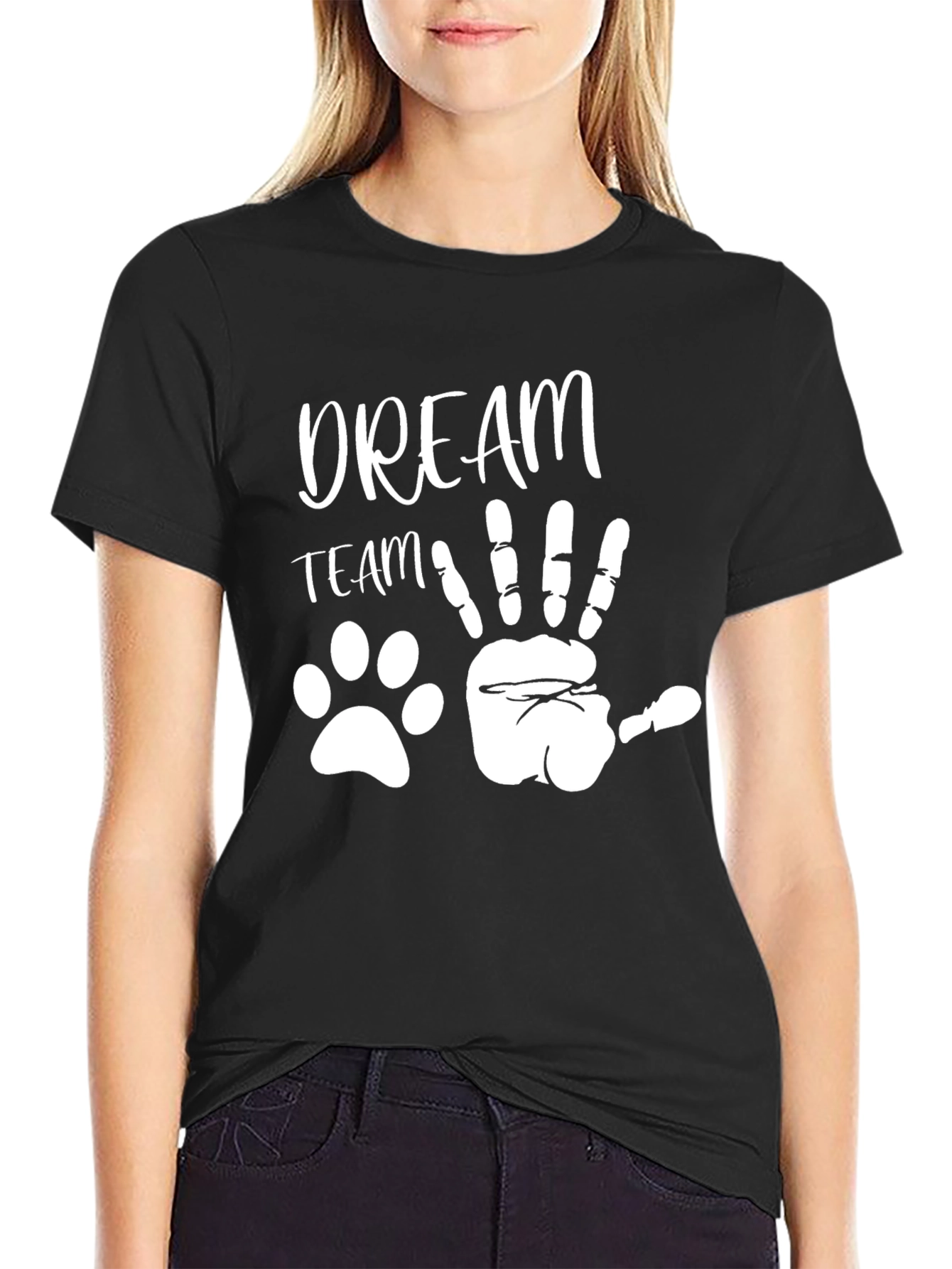 Dream Team Hand & Paw Print Graphic Tee