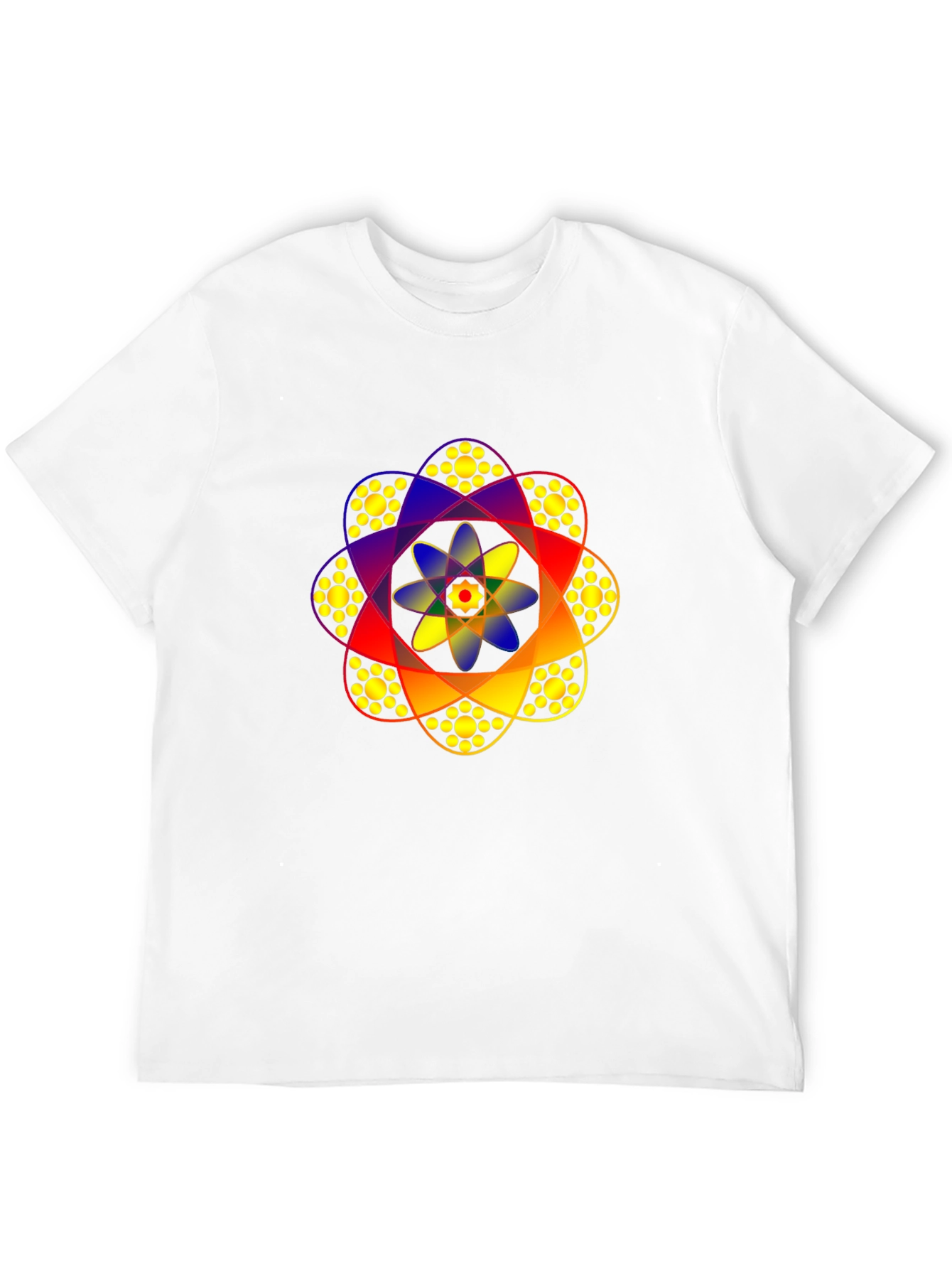 Geometric Mandala Graphic Print Black Tee