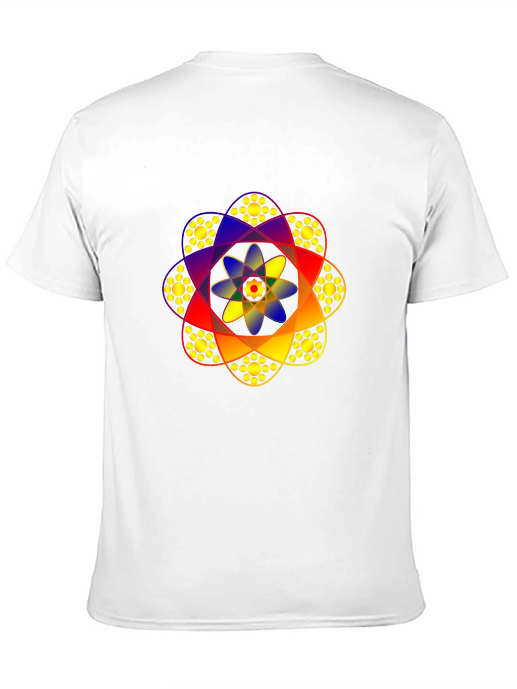 Geometric Mandala Graphic Print Black Tee