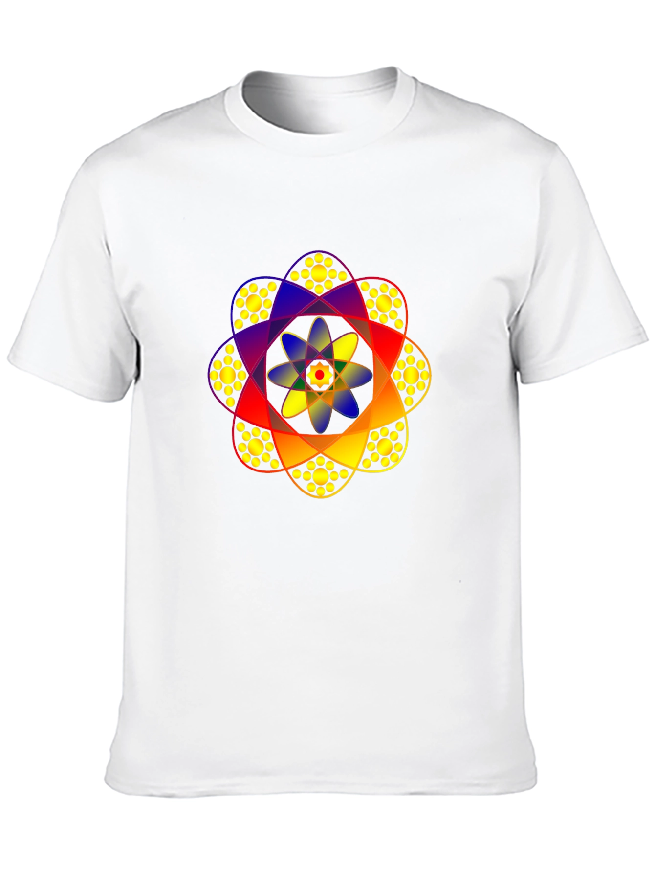 Geometric Mandala Graphic Print Black Tee