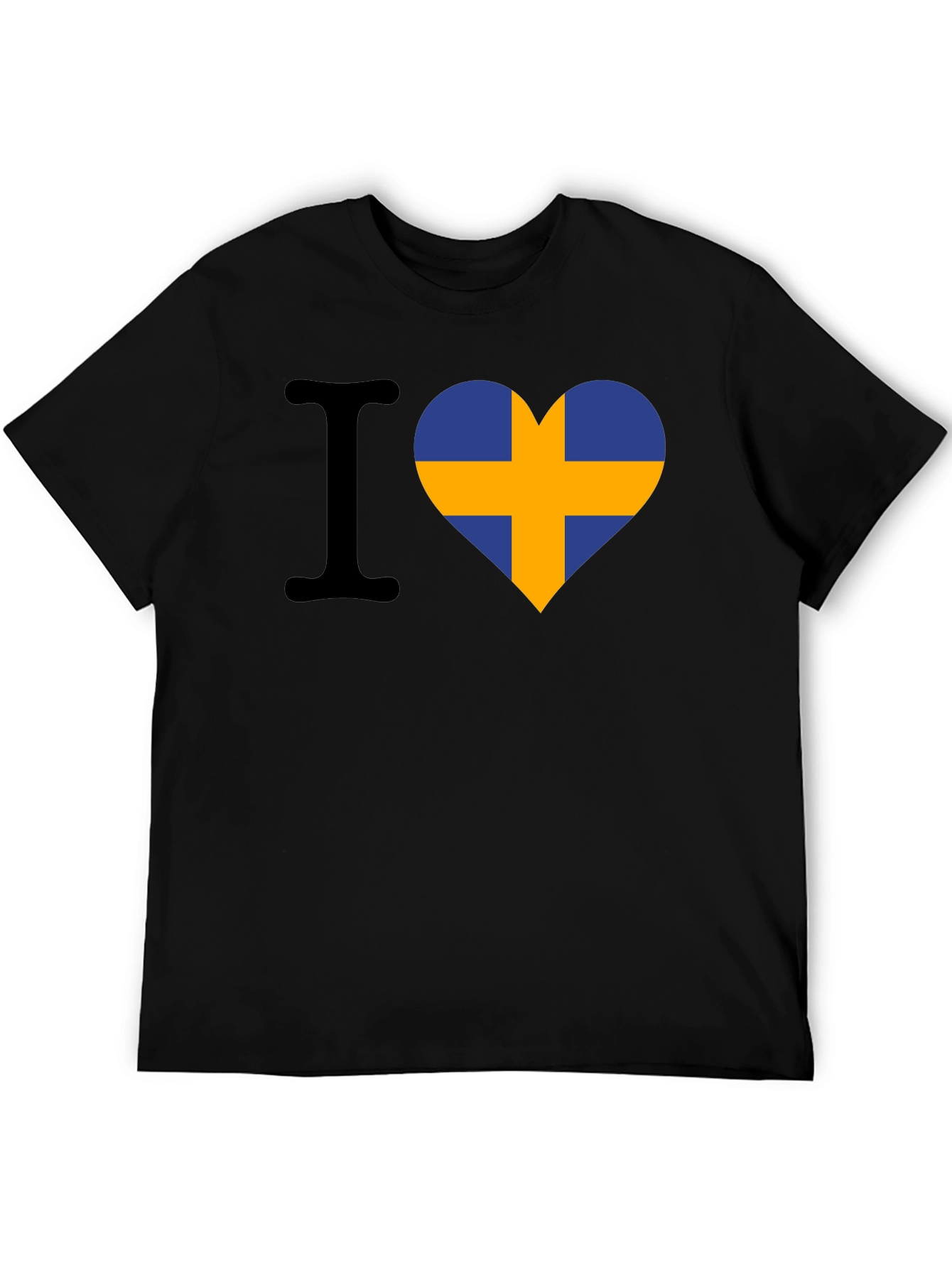 I Love Sweden T-Shirt - Swedish Flag Heart Tee