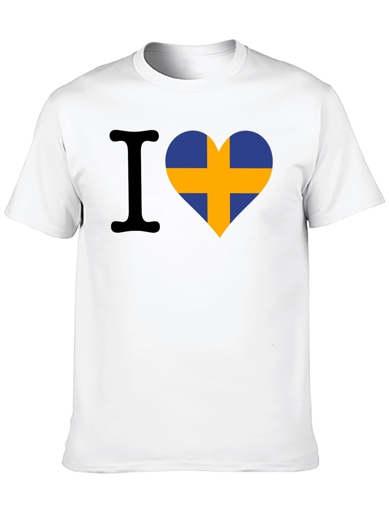 I Love Sweden T-Shirt - Swedish Flag Heart Tee