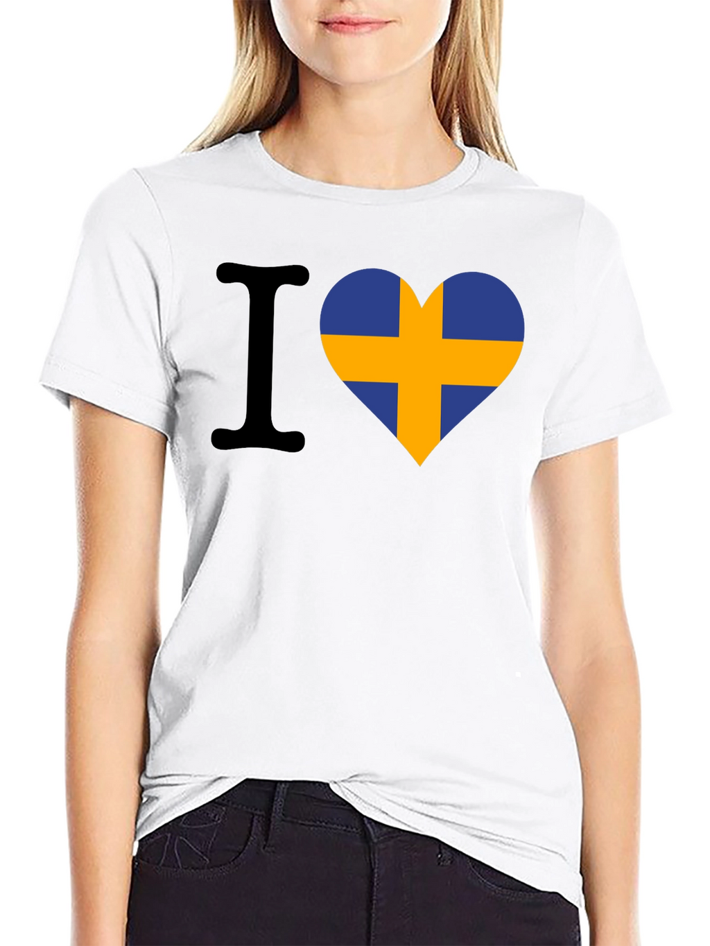 I Love Sweden T-Shirt - Swedish Flag Heart Tee