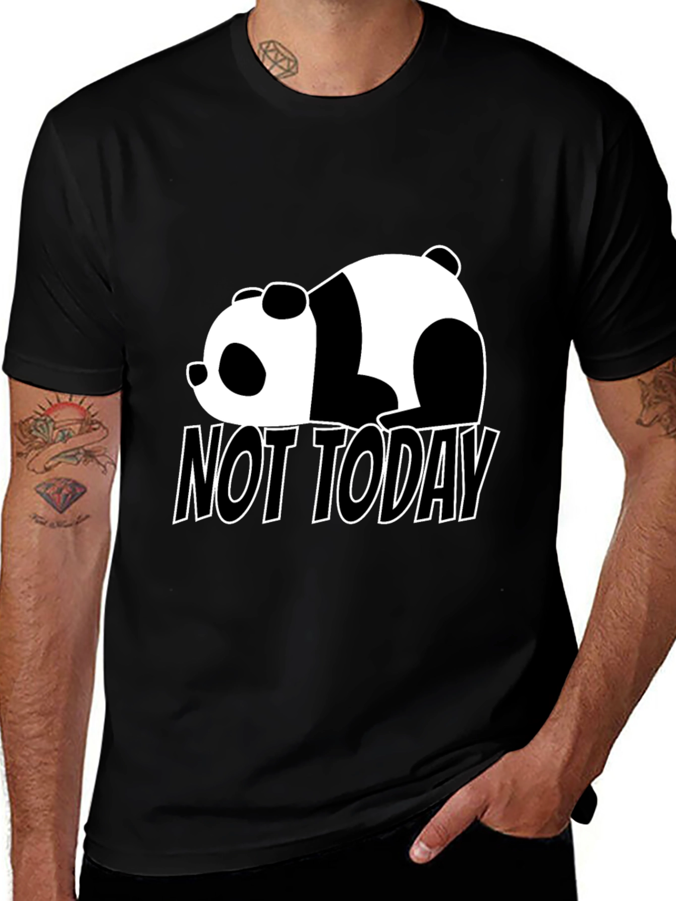 Lazy Panda Not Today Graphic Tee - Soft Cotton Comfort