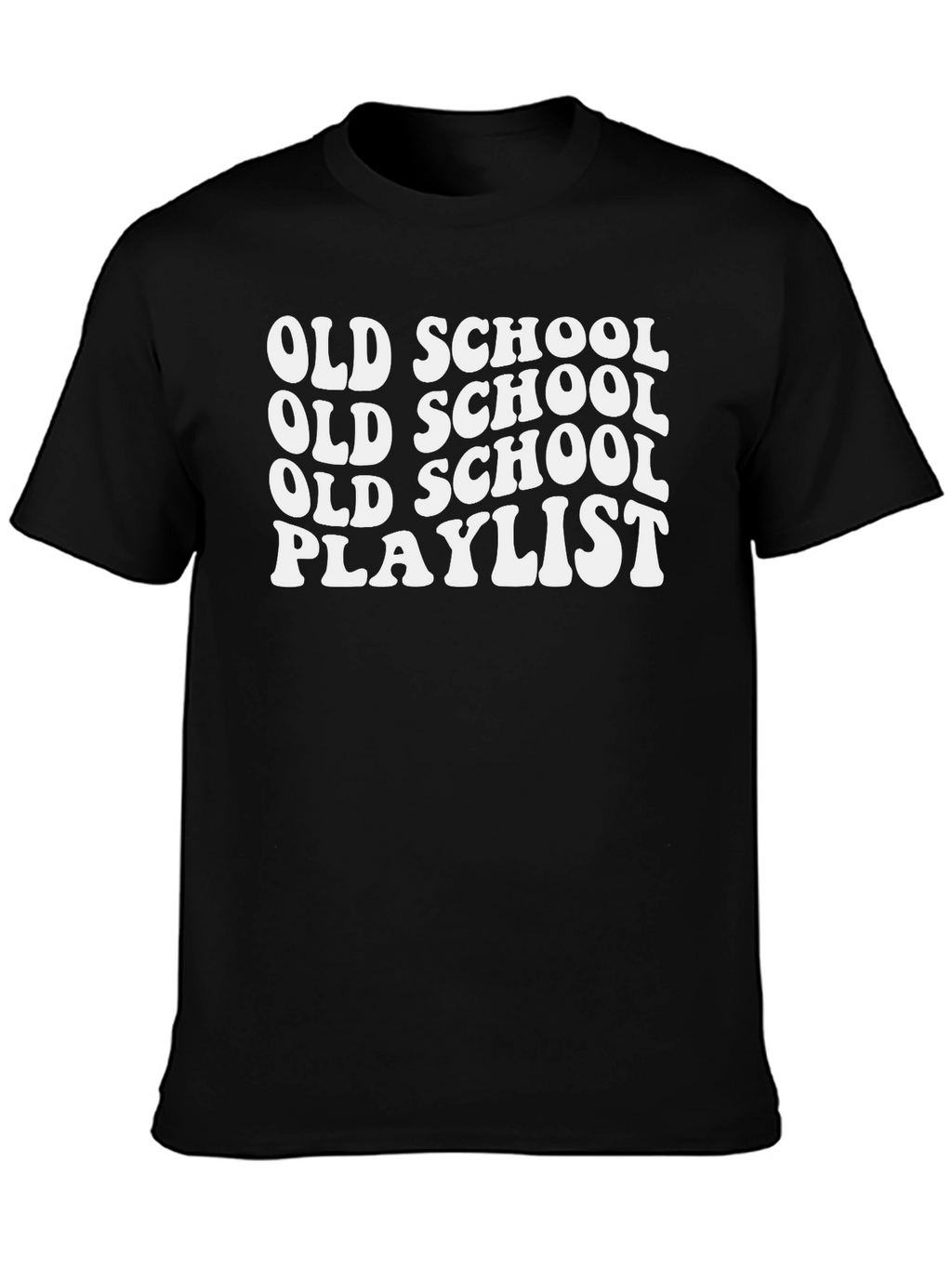 Old School Playlist Black T-Shirt