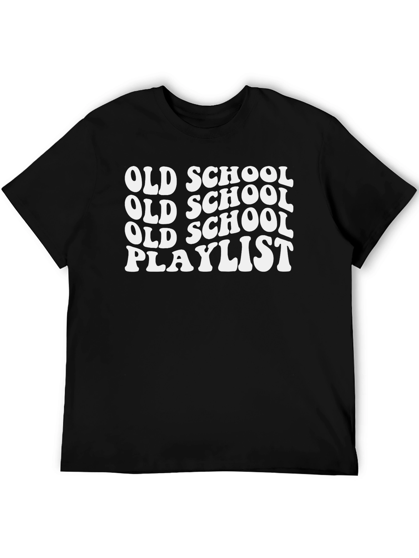 Old School Playlist Black T-Shirt