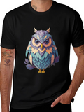 Owl Graphic Tee - Unique Bird Design
