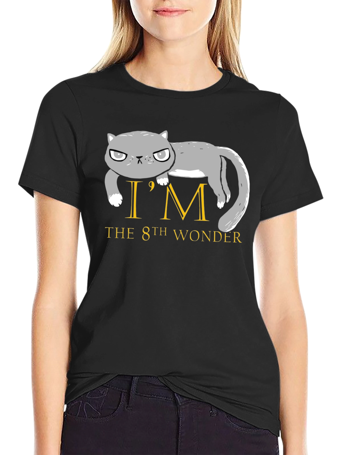 Grumpy Cat 8th Wonder Black T-Shirt