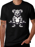 Koala Weightlifter Graphic Tee - Black