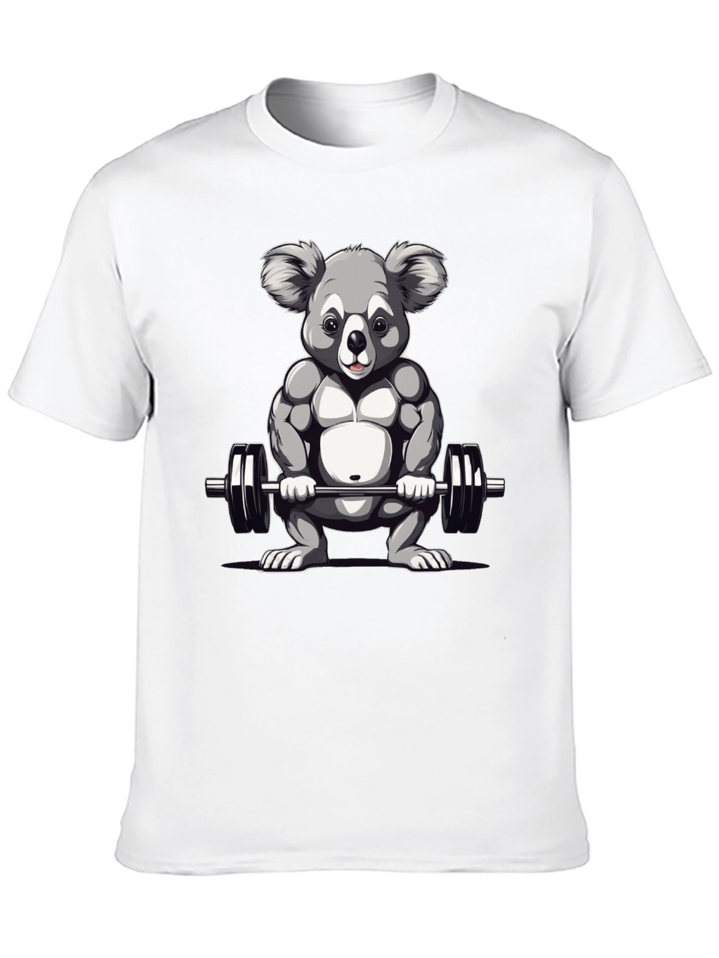 Koala Weightlifter Graphic Tee - Black