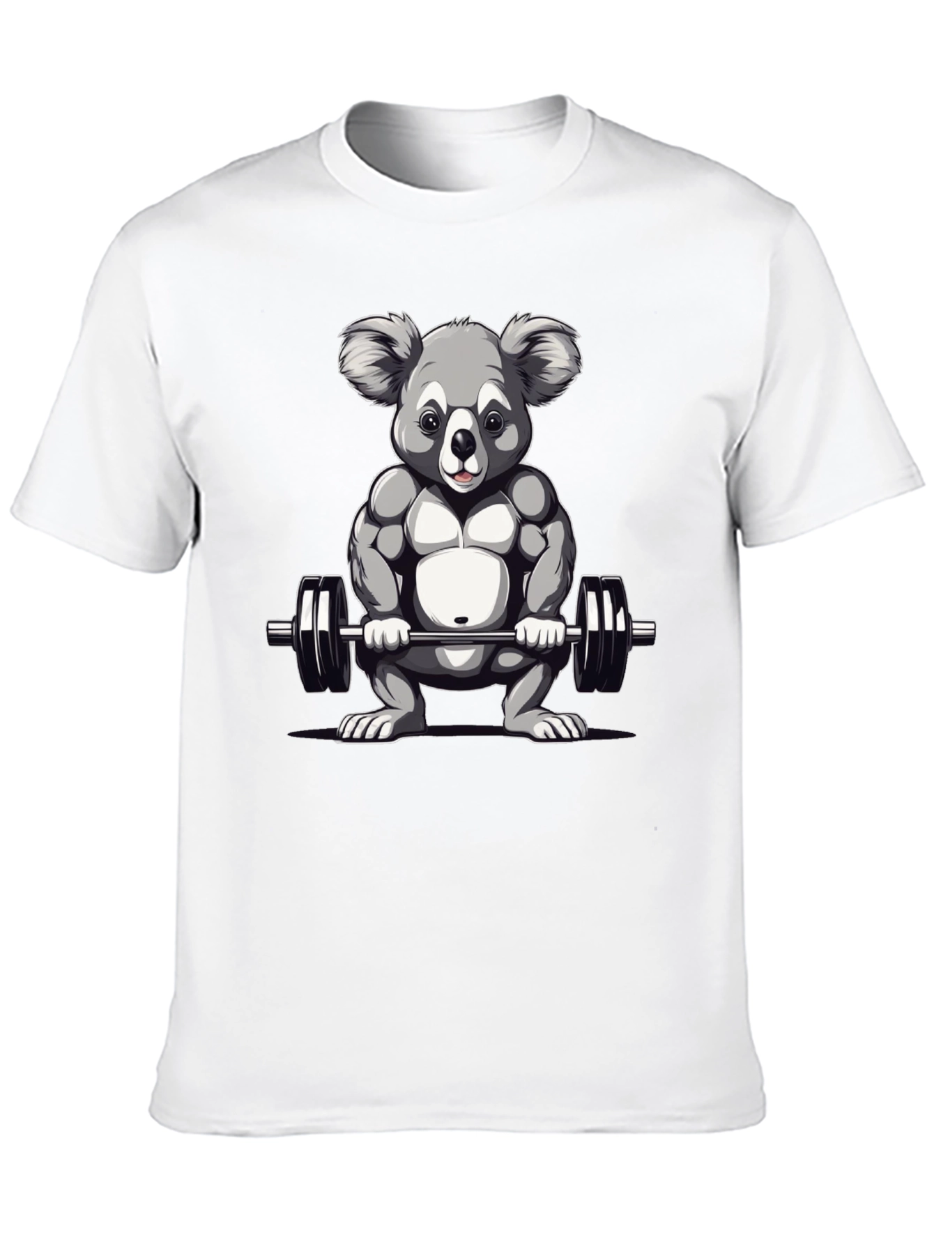 Koala Weightlifter Graphic Tee - Black