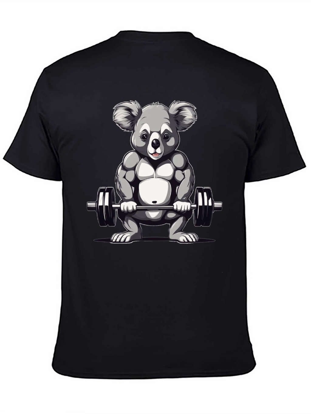 Koala Weightlifter Graphic Tee - Black