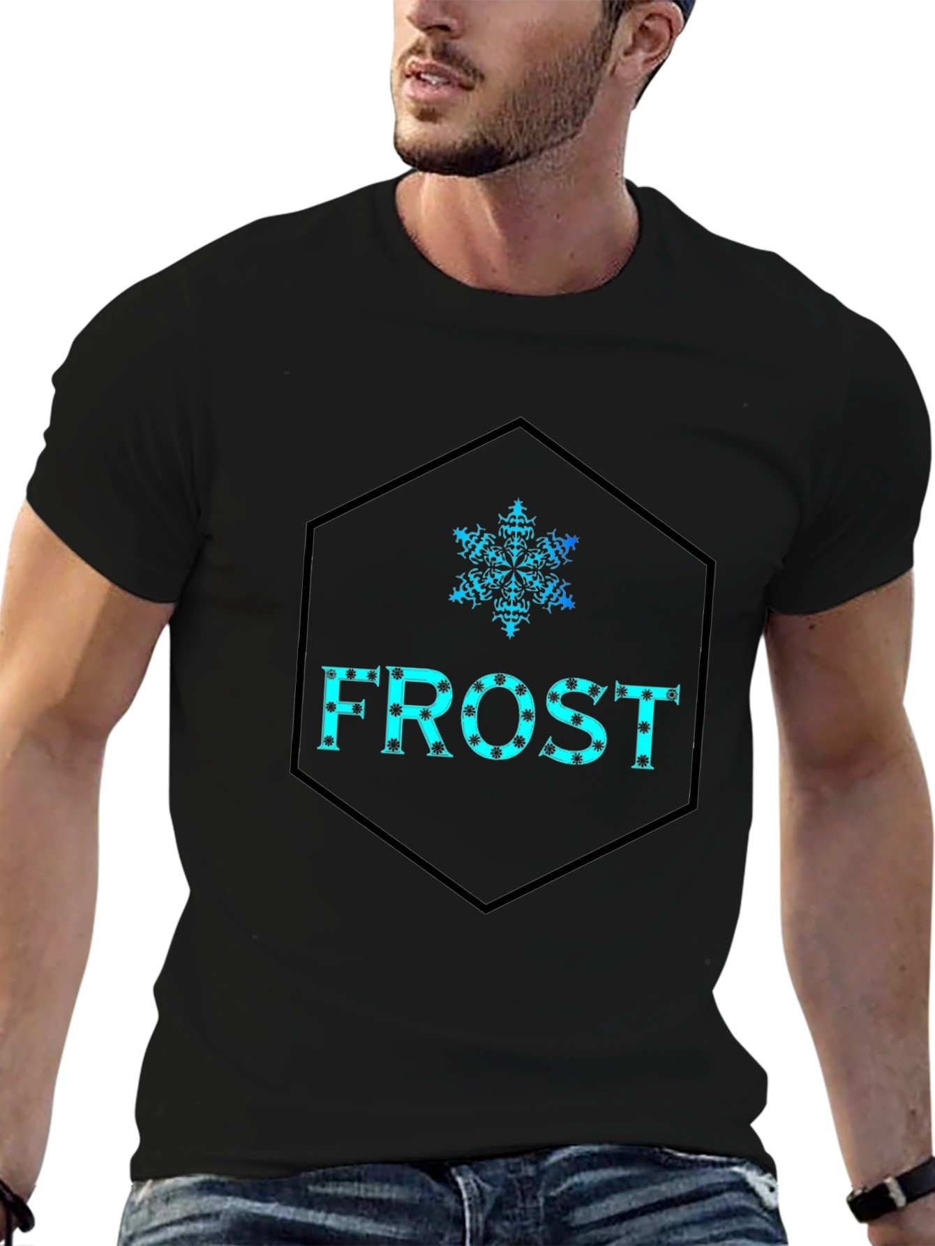 Frost Graphic Tee - Black Cotton Blend