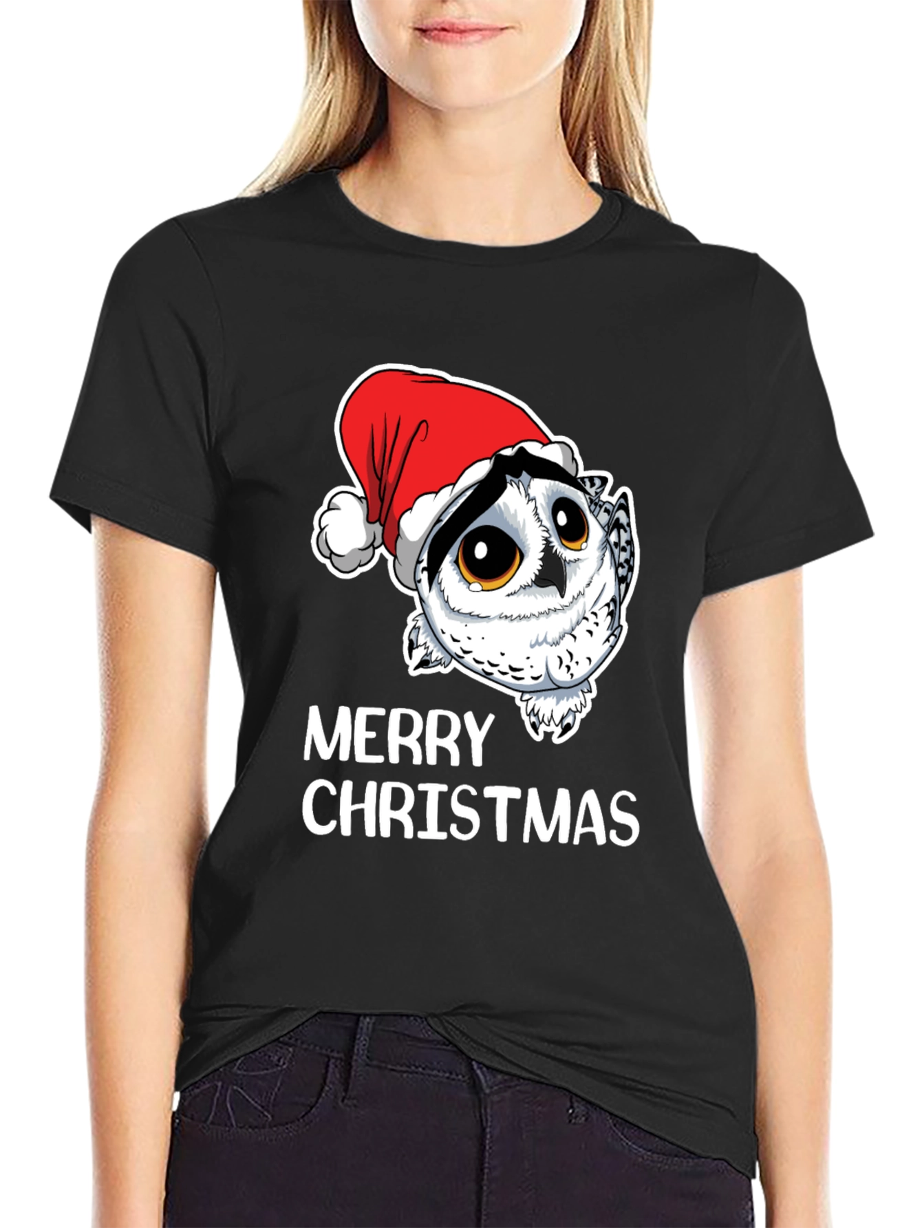 Owl Christmas T-Shirt - Merry Christmas