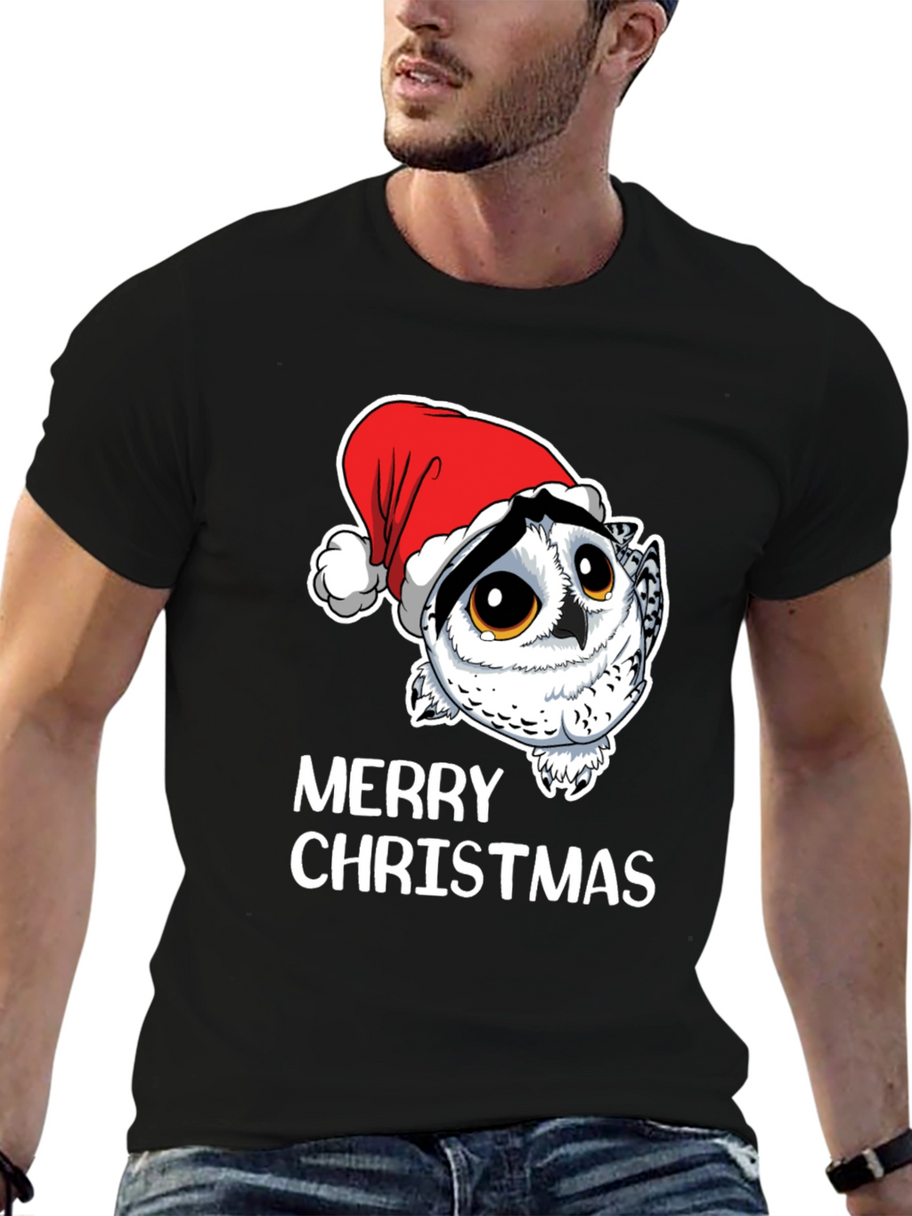 Owl Christmas T-Shirt - Merry Christmas