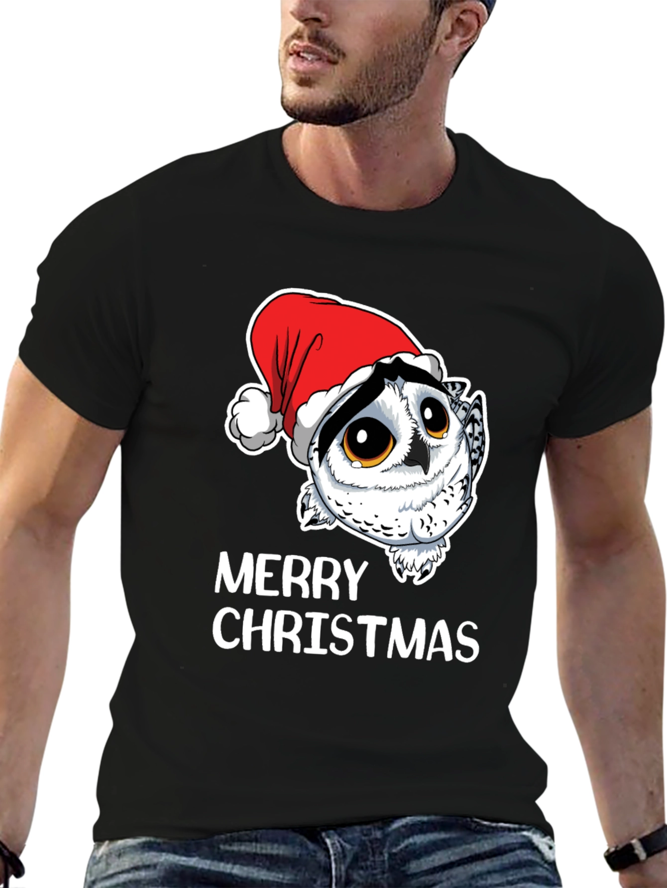 Owl Christmas T-Shirt - Merry Christmas