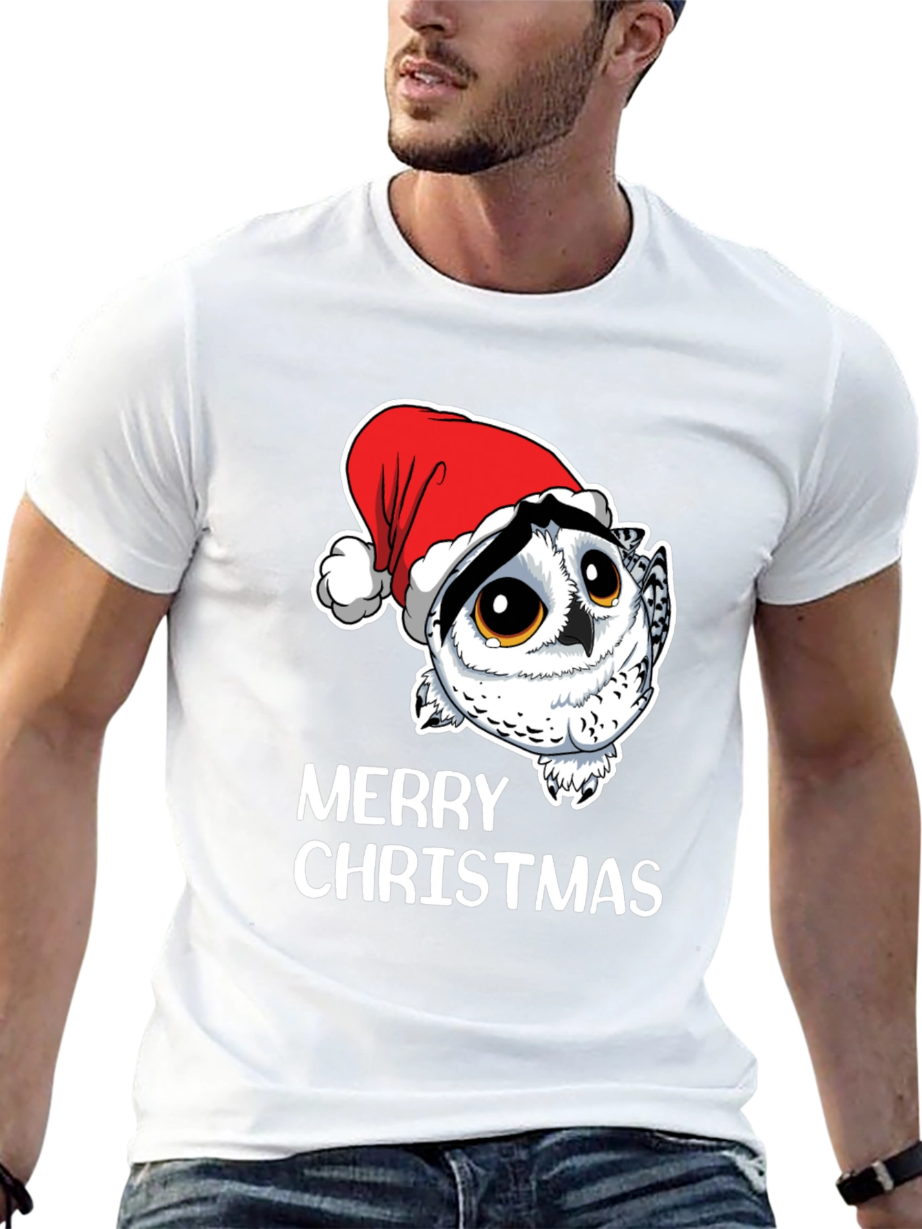 Owl Christmas T-Shirt - Merry Christmas