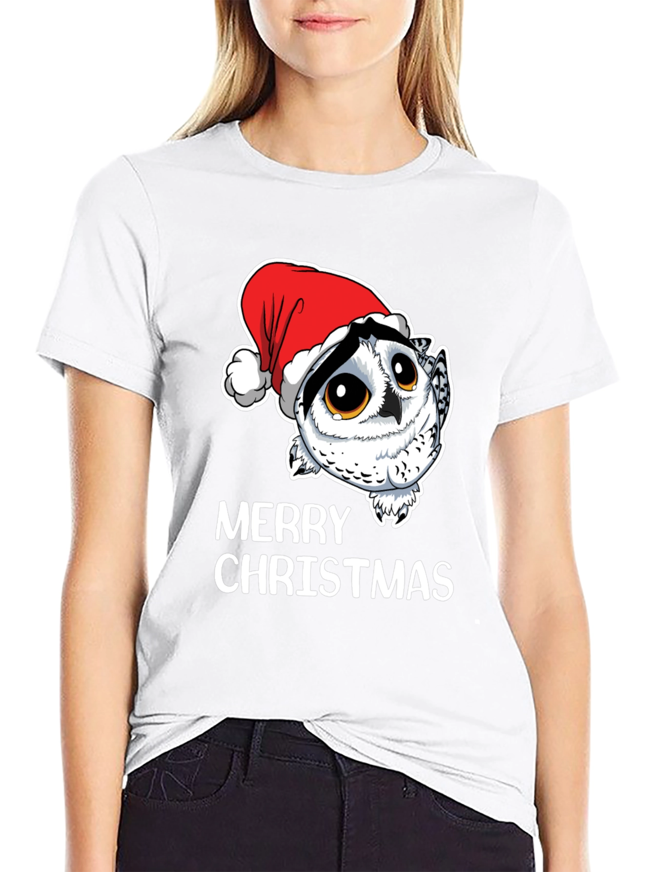 Owl Christmas T-Shirt - Merry Christmas