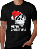 Owl Christmas T-Shirt - Merry Christmas