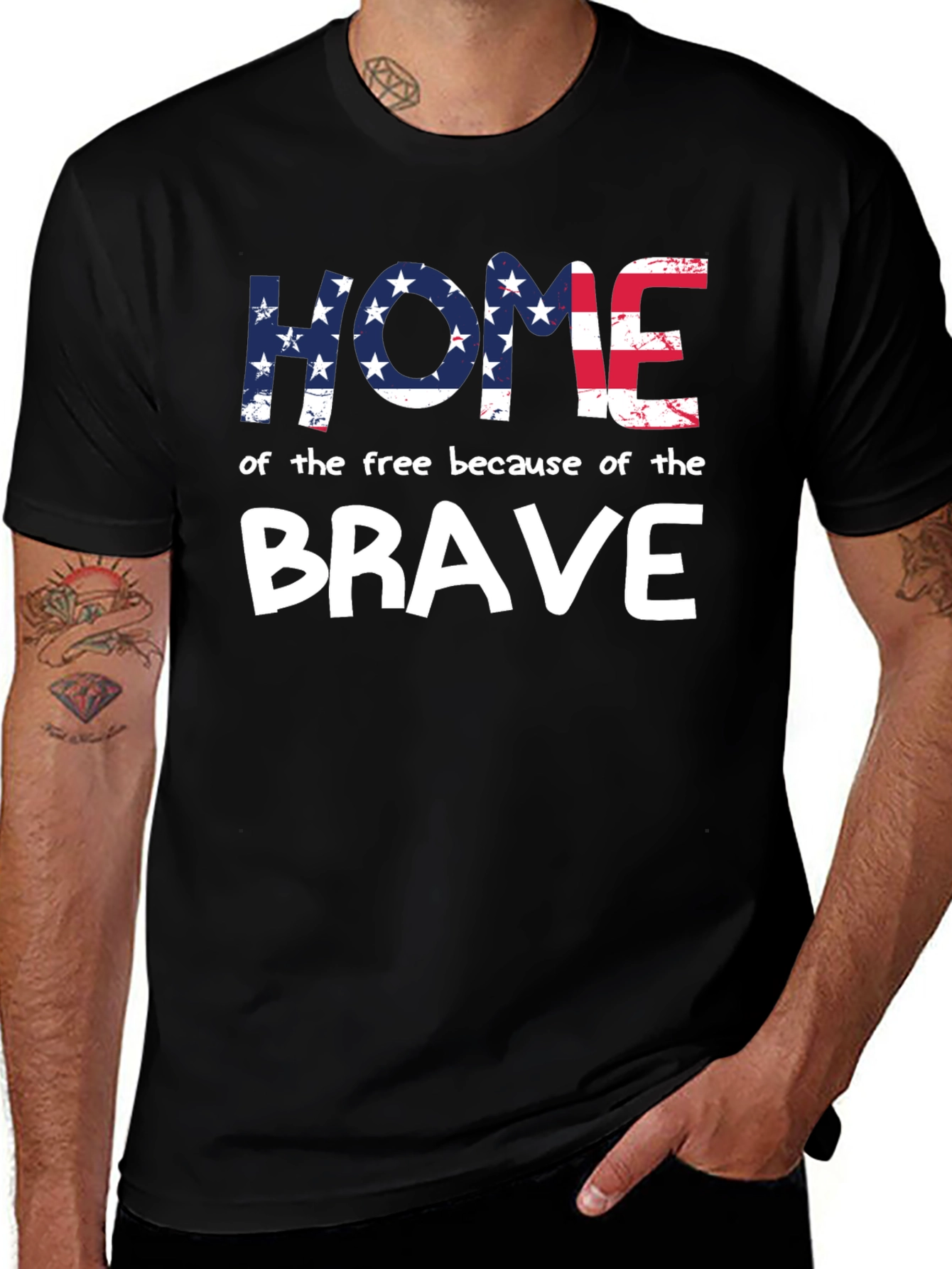 Home of the Free Patriotic Graphic Tee