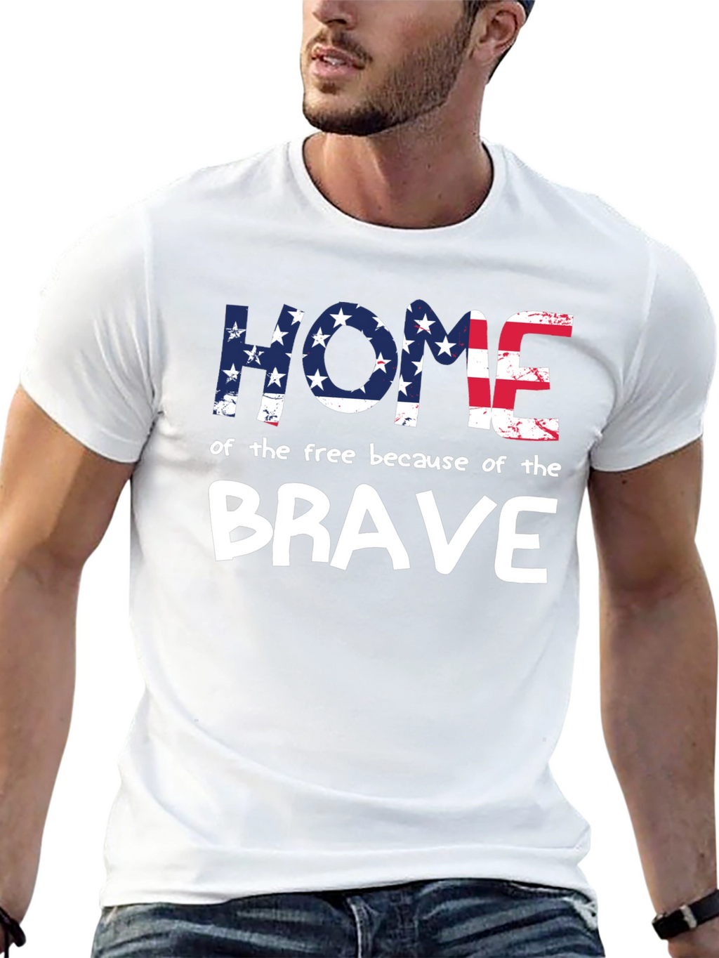 Home of the Free Patriotic Graphic Tee