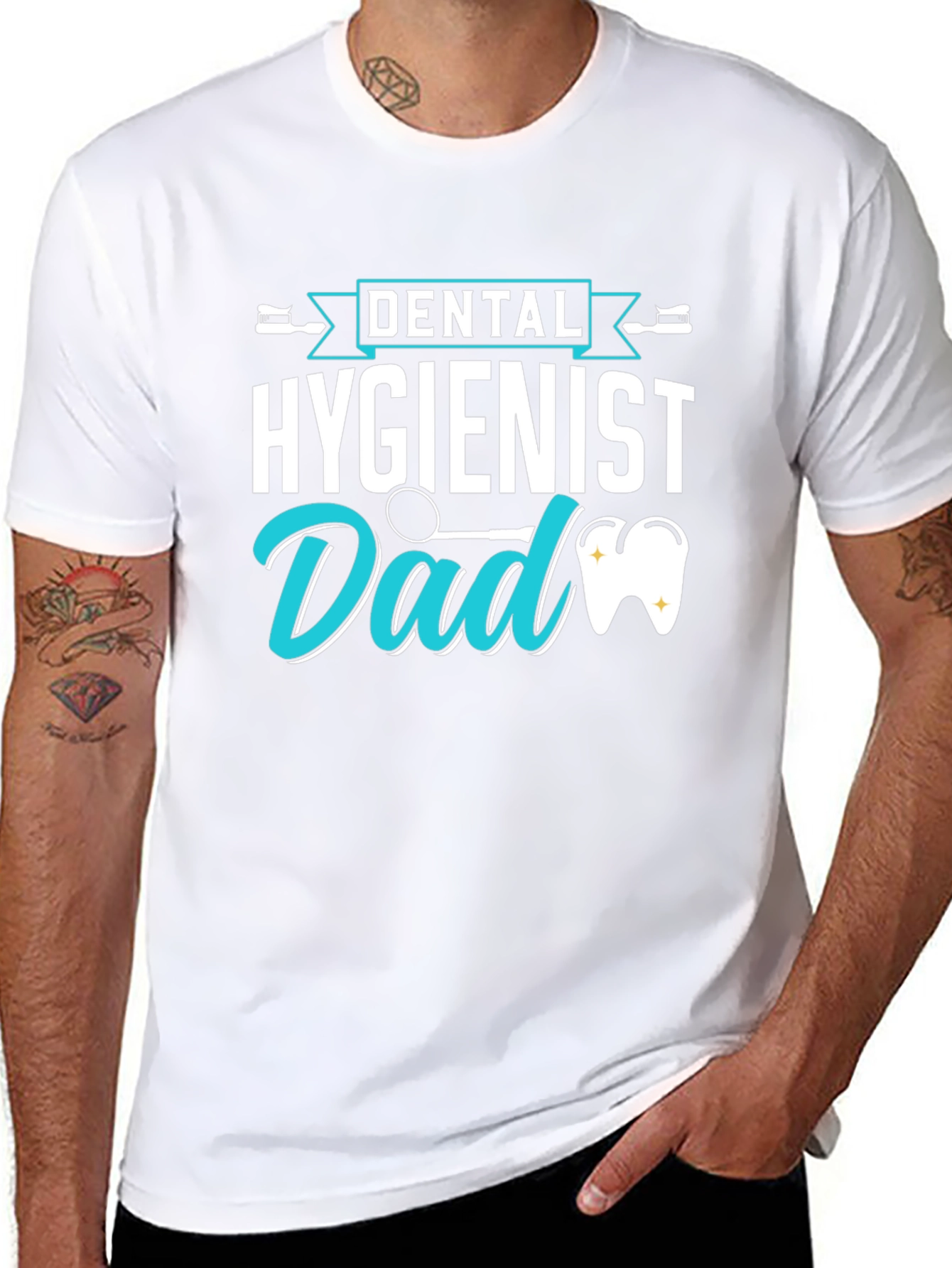 Dental Hygienist Dad T-Shirt Fathers Day Gift
