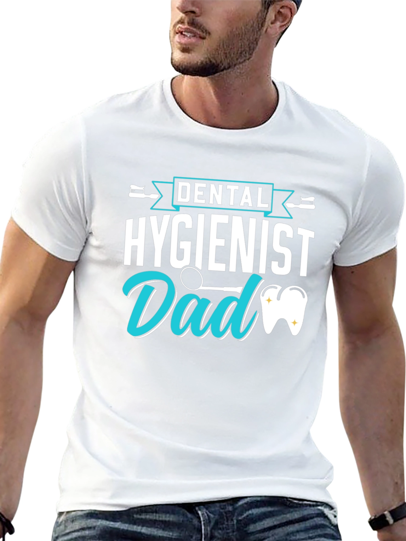Dental Hygienist Dad T-Shirt Fathers Day Gift