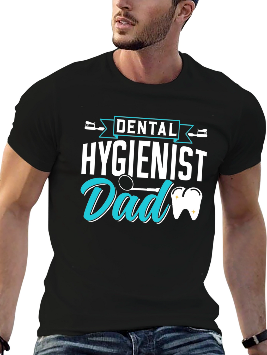 Dental Hygienist Dad T-Shirt Fathers Day Gift