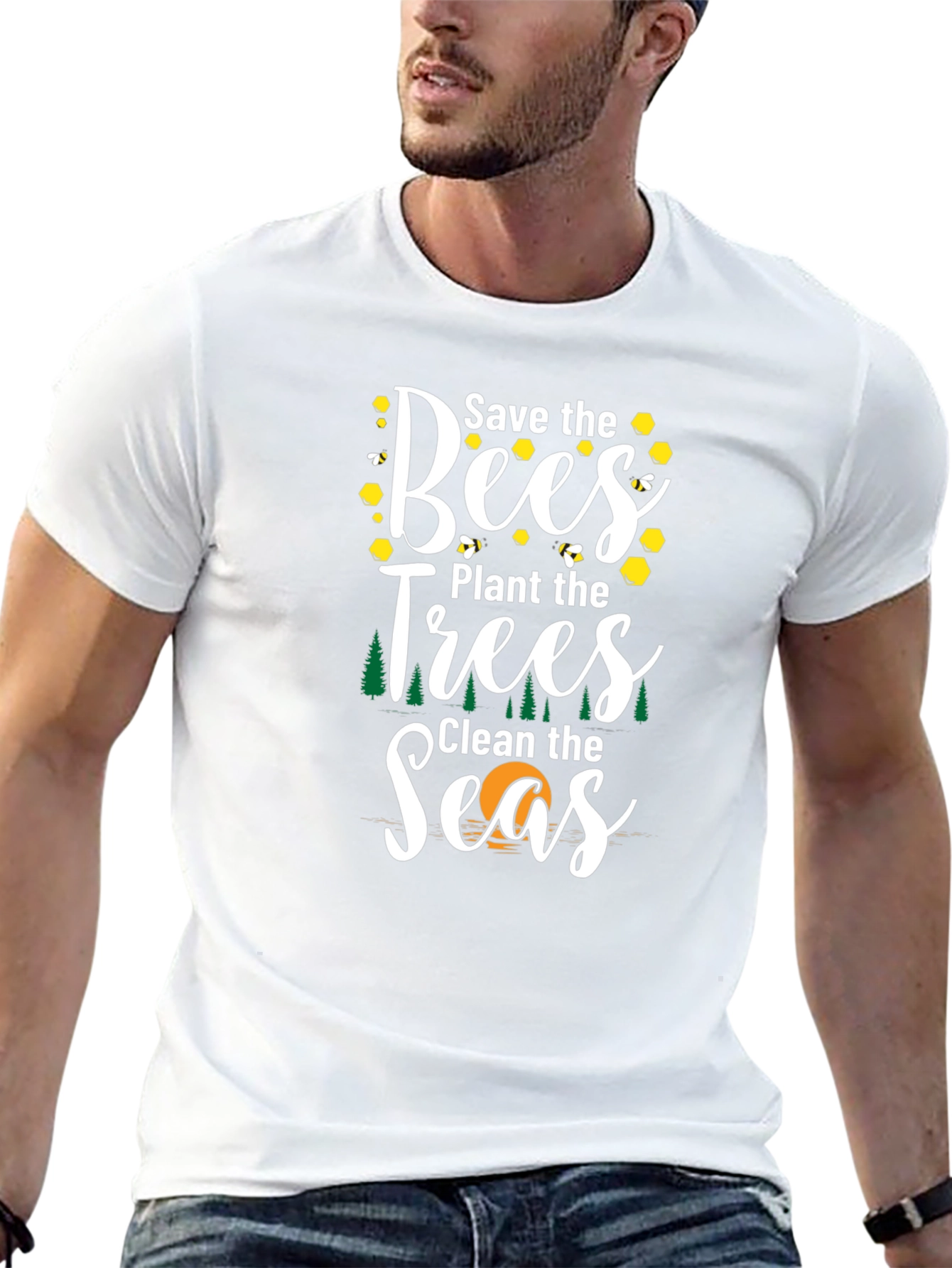 Save the Bees Graphic T-Shirt - Eco Friendly Tee
