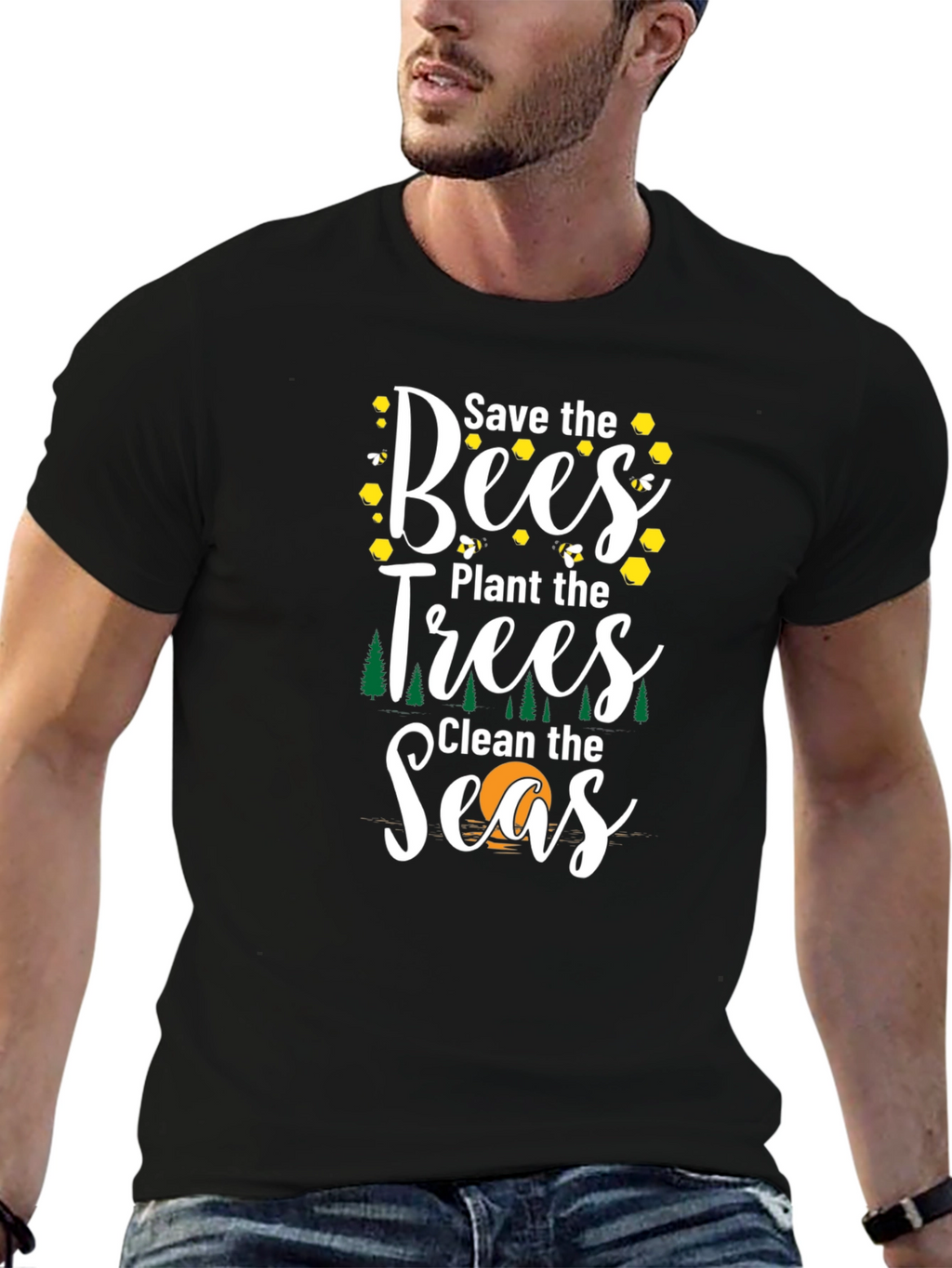Save the Bees Graphic T-Shirt - Eco Friendly Tee